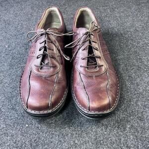 Clarks Casual Oxford Shoe 73106 Brown Leather Mens 10 M Bicycle Toe Comfort Work